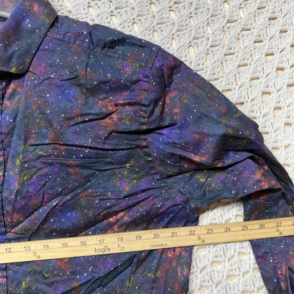 Robert Graham Galen Shirt Mens XL Purple Galaxy Long Slv Button-Down 100%Cotton - Picture 5 of 11